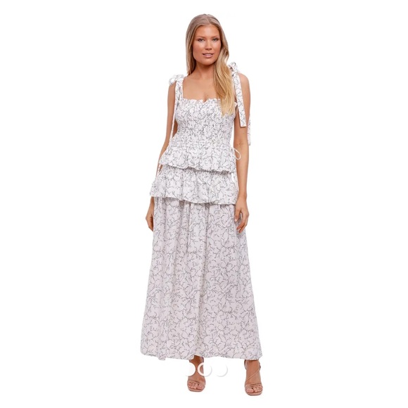 House of Harlow 1960 Dresses & Skirts - NWT House Of Harlow Linen Cottage Core Peasant Bohemian Floral Maxi Dress S